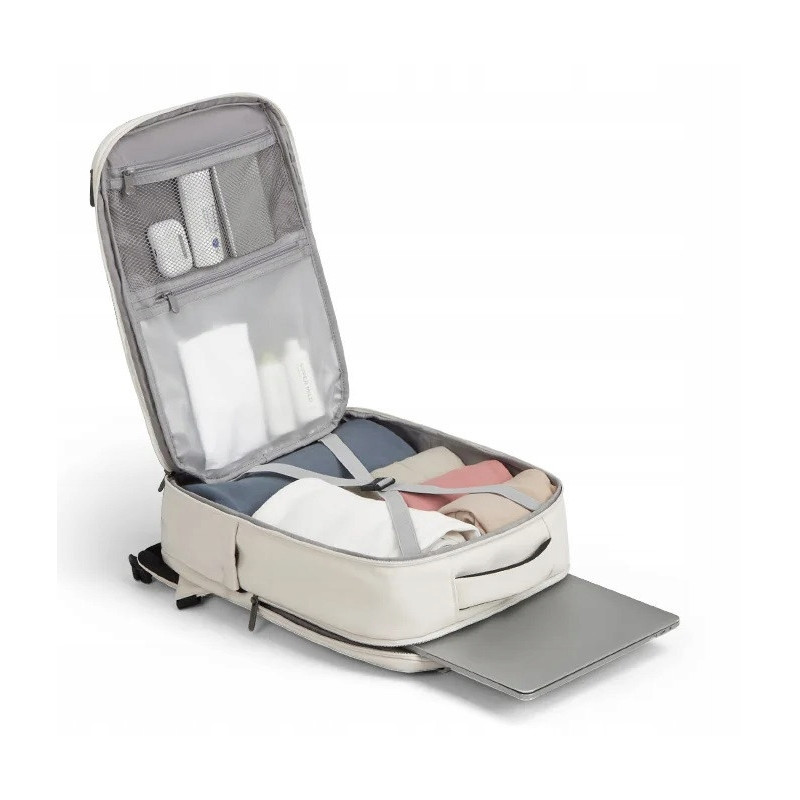 Wodoodporny Podróżny Plecak na Laptopa 15.6" USB Kremowy (T101)