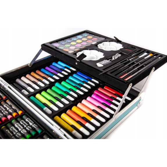 Zestaw Artystyczny do Malowania Walizka z Jednorożcem 145 elementów