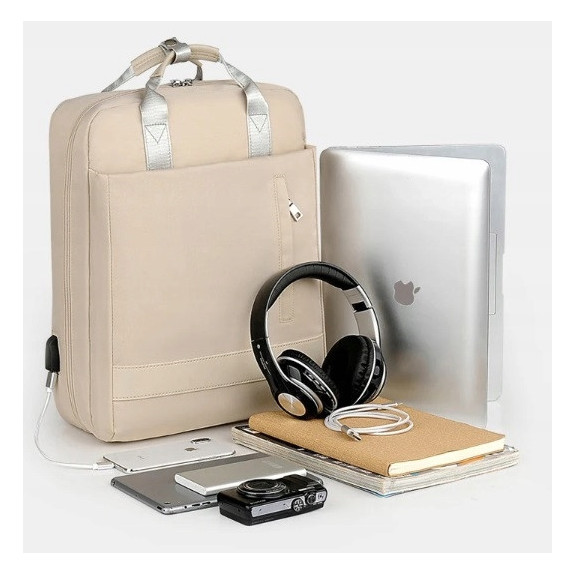 Wielofunkcyjny plecak wodoodporny na laptopa z portem USB - Czarny (T108)