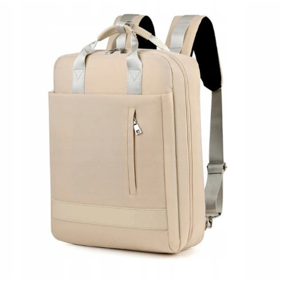 Wielofunkcyjny plecak wodoodporny na laptopa z portem USB - Beżowy (T108)