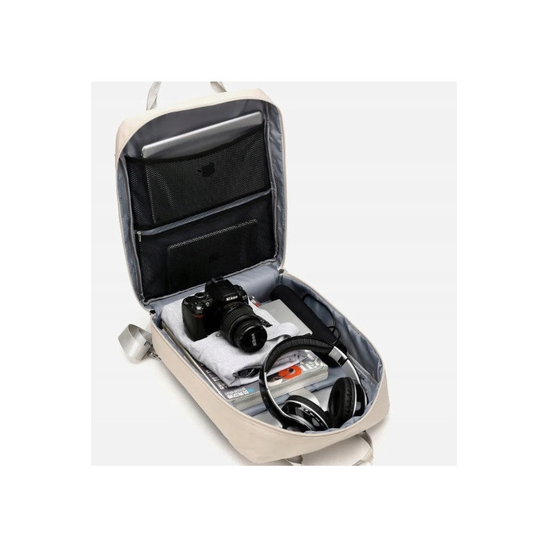 Wielofunkcyjny plecak wodoodporny na laptopa z portem USB - Beżowy (T108)