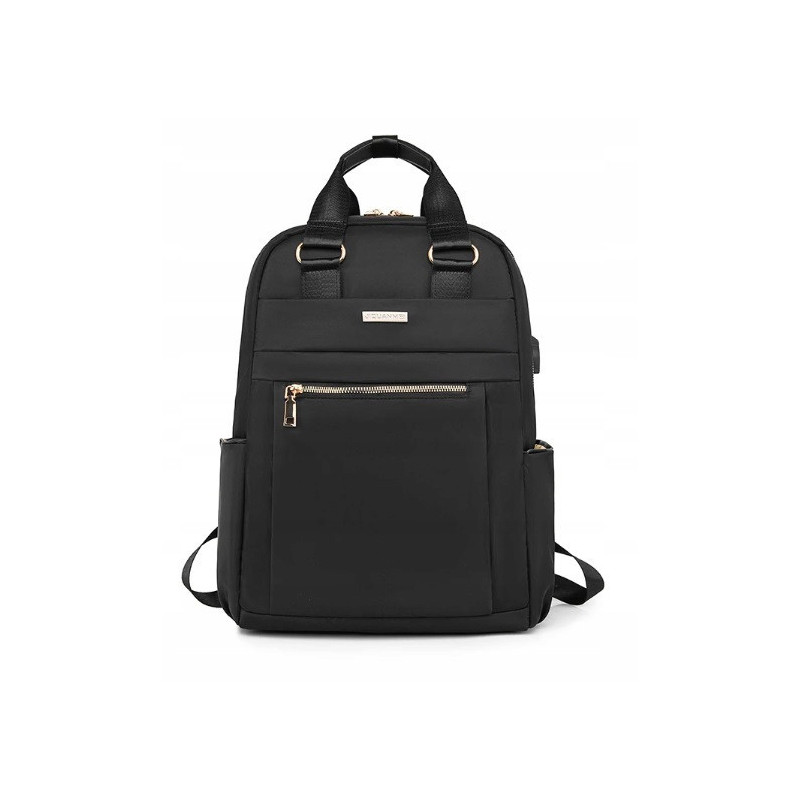 Miejski plecak na laptopa 15.6" z portem USB - Czarny (T111)