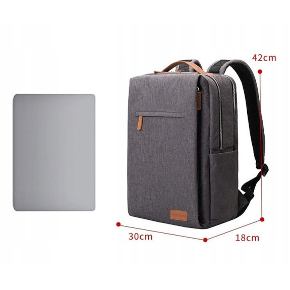 Wodoodporny miejski plecak na laptopa 15,6'' z USB - Kremowy (T109) Wodoodporny miejski plecak na laptopa 15,6'' z USB - Kremowy (T109)
