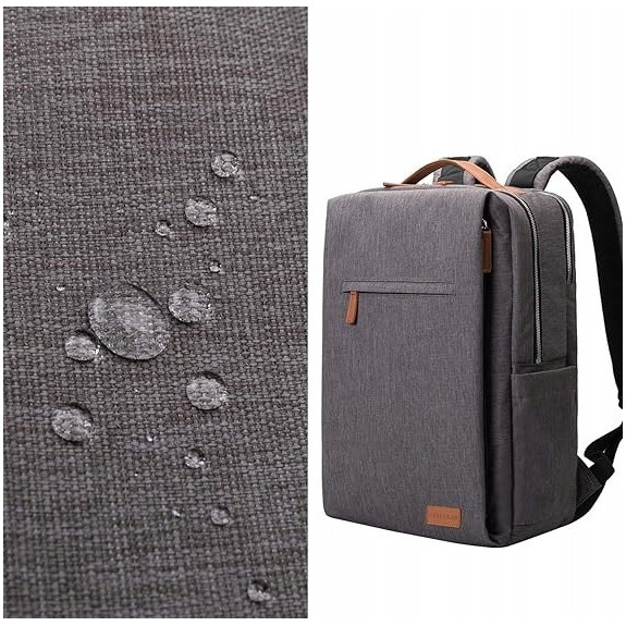 Wodoodporny miejski plecak na laptopa 15,6'' z USB - Szary (T109)