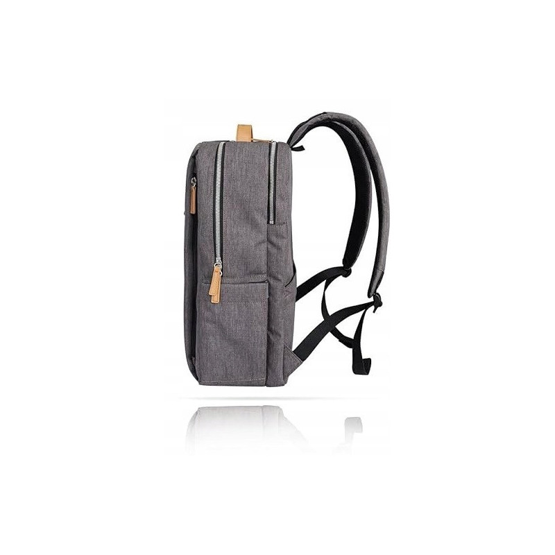 Wodoodporny miejski plecak na laptopa 15,6'' z USB - Szary (T109)