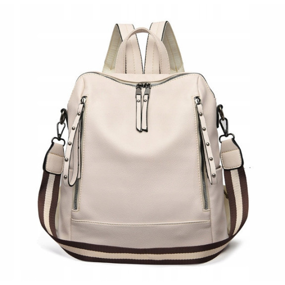 Beżowa Torebka Plecak Damski z Ekoskóry (T123) Beżowa Torebka Plecak Damski z Ekoskóry (T123)