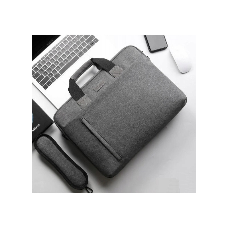 Wodoodporna torba miejska na laptopa 15,6" - Szara (T124)