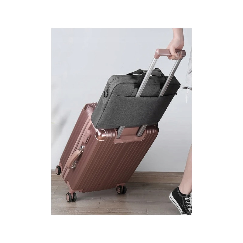 Wodoodporna torba miejska na laptopa 15,6" - Szara (T124)