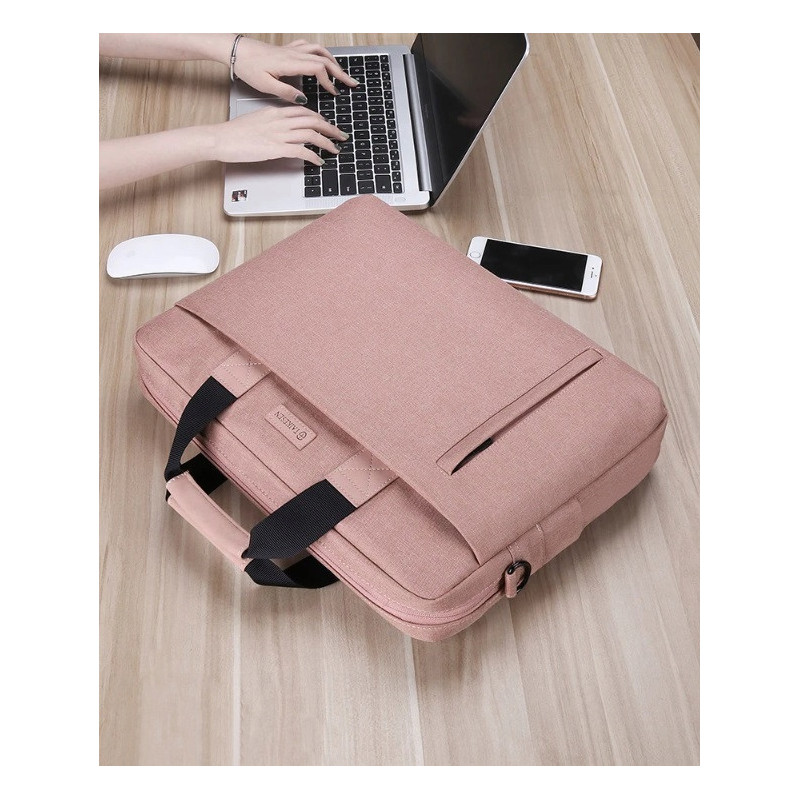 Wodoodporna torba miejska na laptopa 15,6" - Różowy (T124)