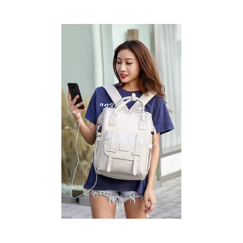 Wodoodporny czarny plecak podróżny do wózka z USB 20L (T120)