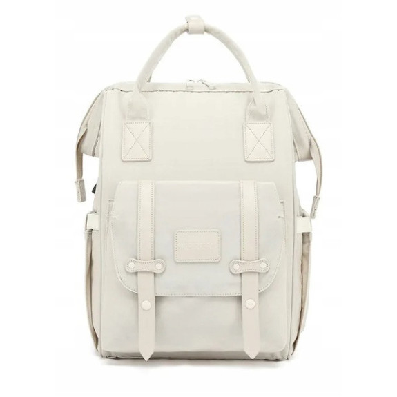 Wodoodporny beżowy plecak podróżny do wózka z USB 20L (T120)