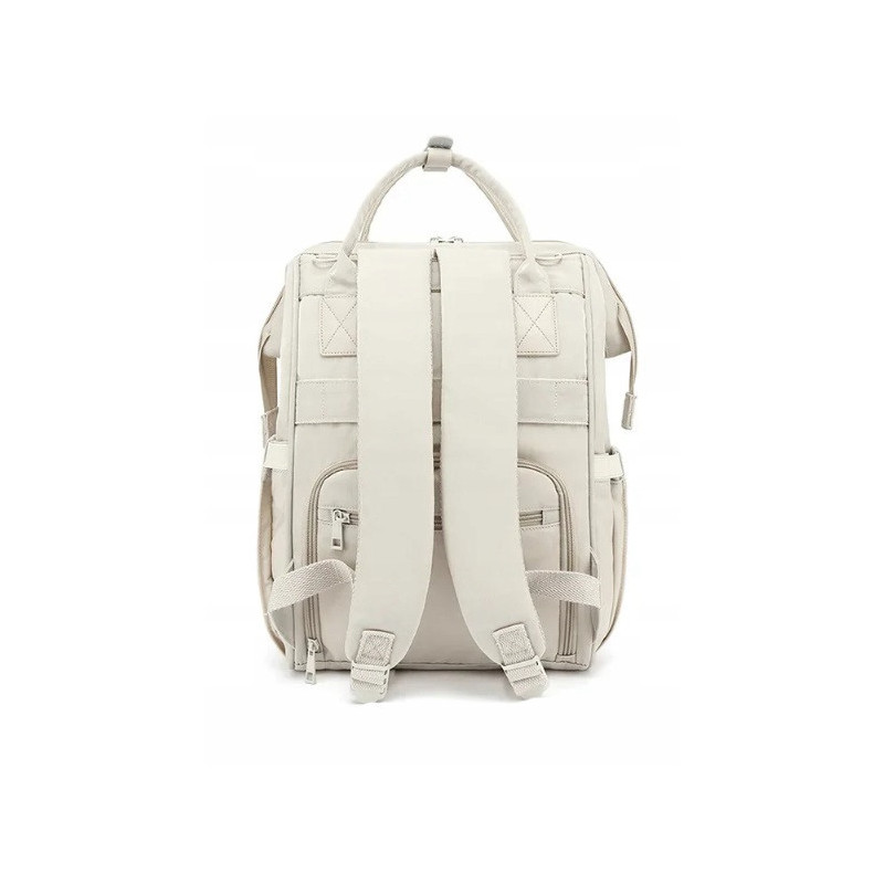 Wodoodporny beżowy plecak podróżny do wózka z USB 20L (T120)