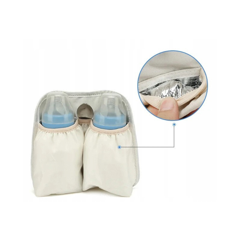 Wodoodporny beżowy plecak podróżny do wózka z USB 20L (T120)