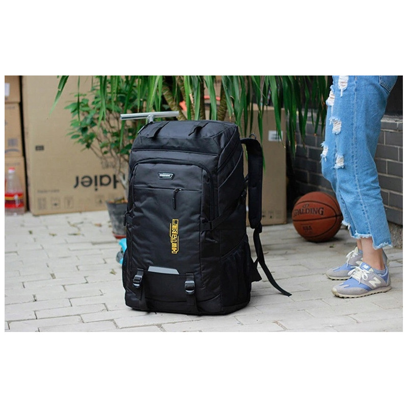 Sportowy plecak turystyczny duży 80l Czarny (PL01)