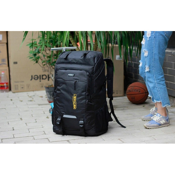 Sportowy plecak turystyczny duży 80l Czarny (PL01)