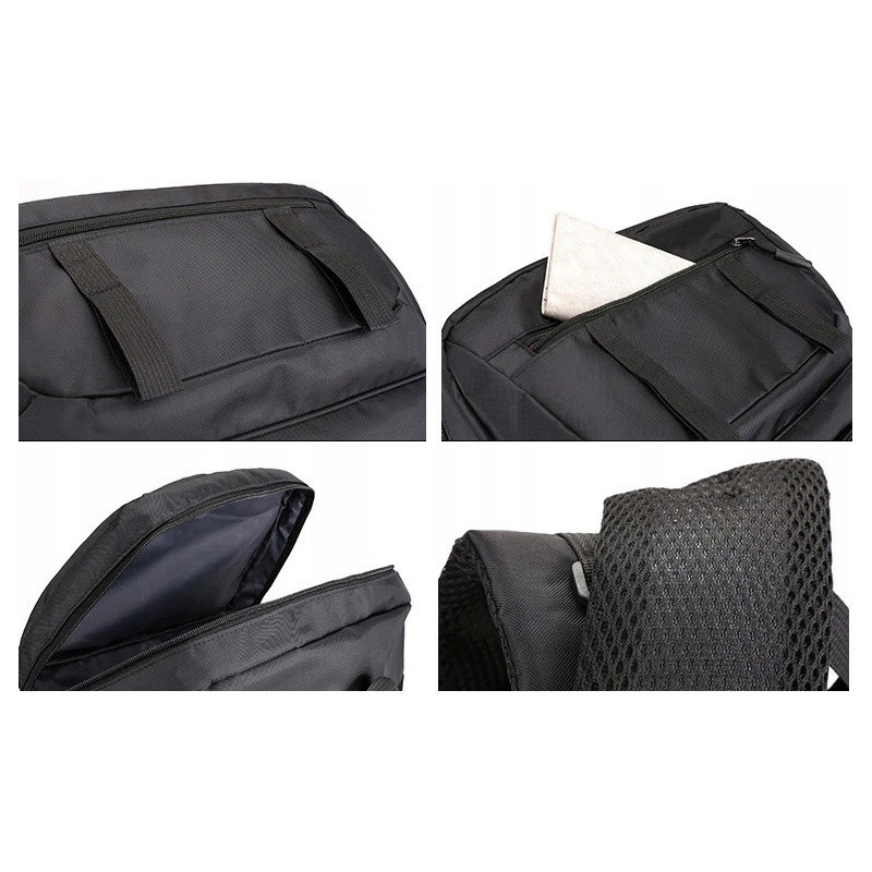 Sportowy plecak turystyczny duży 80l Czarny (PL01)