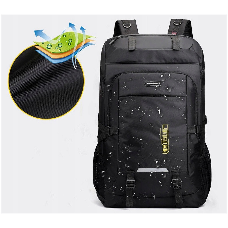 Sportowy plecak turystyczny duży 80l Czarny (PL01)