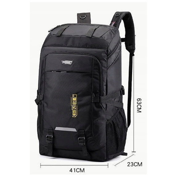 Sportowy plecak turystyczny duży 80l Czarny (PL01)