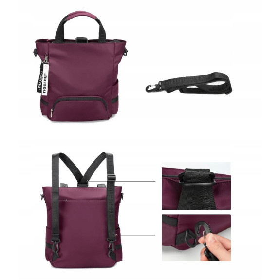 Torba Plecak 2w1 na Laptopa do 14,1" Bordowa – Nowoczesna i Wodoodporna (T116) Torba Plecak 2w1 na Laptopa do 14,1" Bordowa – Nowoczesna i Wodoodporna (T116)