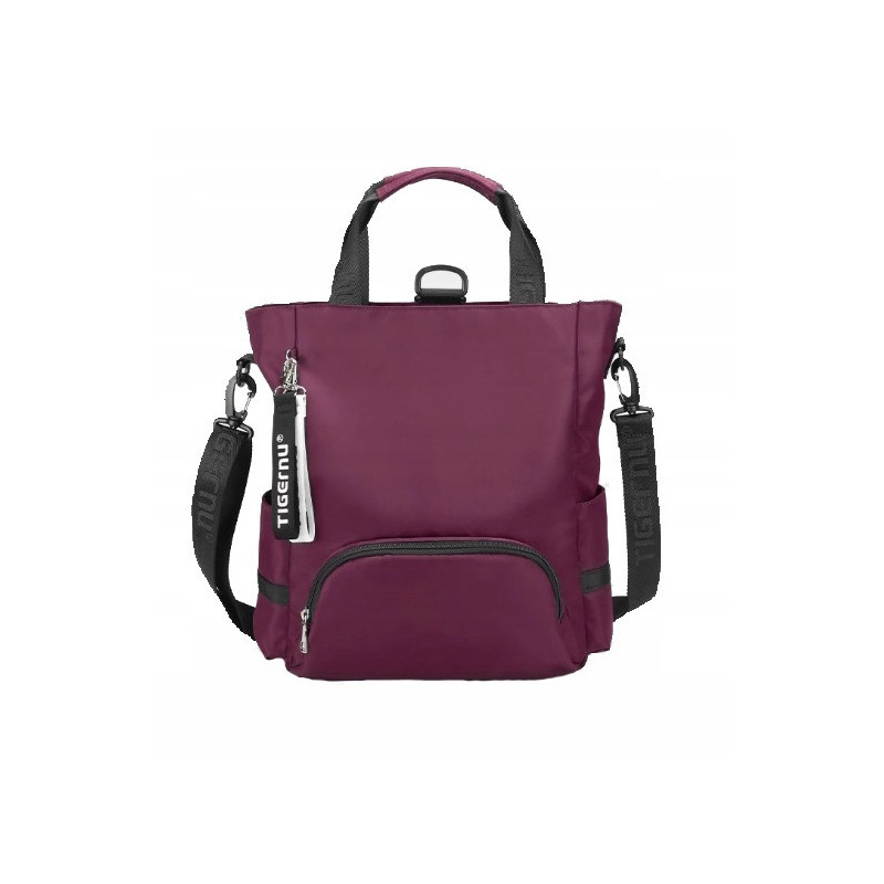 Torba Plecak 2w1 na Laptopa do 14,1" Bordowa – Nowoczesna i Wodoodporna (T116)