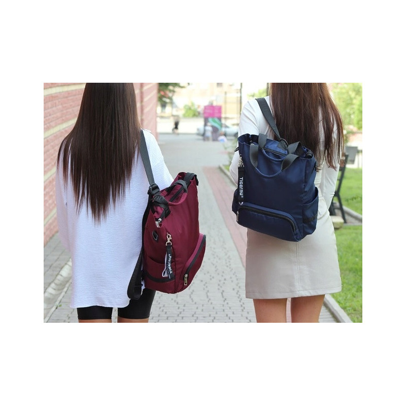 Torba Plecak 2w1 na Laptopa do 14,1" Granatowa – Nowoczesna i Wodoodporna (T116)