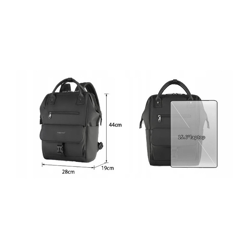 Wielofunkcyjny Plecak Torba na Laptopa 15,6" Czarny – Solidny i Wodoodporny (T115)