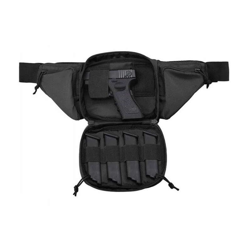 Pojemna i Wytrzymała Nerka Czarna Saszetka Turystyczna – 2L (I182)