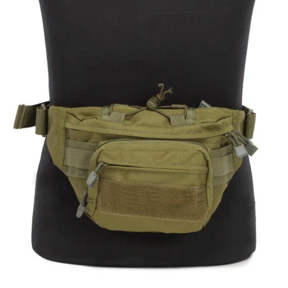 Wytrzymała Khaki Nerka Saszetka Turystyczna – 2L (I130)