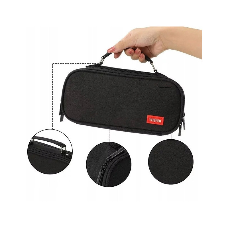 Duży Czarny Organizer Piórnik Szkolny (C005)