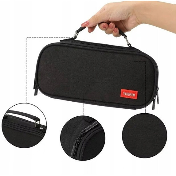 Duży Czarny Organizer Piórnik Szkolny (C005)