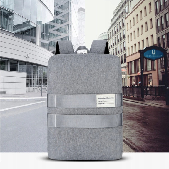 Plecak biznesowy 2w1 Miejska torba na laptopa 15.6 Szary PT026