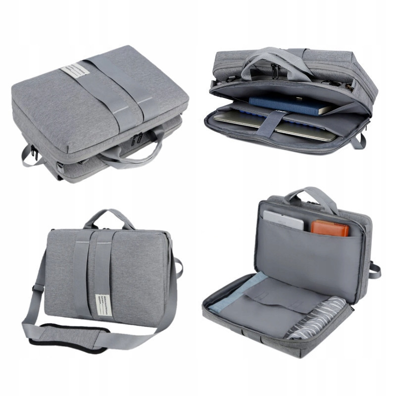 Plecak biznesowy 2w1 Miejska torba na laptopa 15.6 Czarny PT026