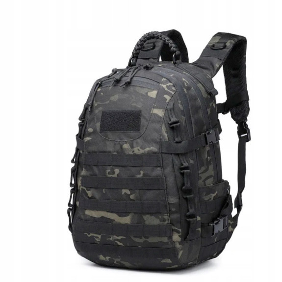 Wojskowy taktyczny plecak 35L z kieszenią na laptopa – (PT009) Black Camo
