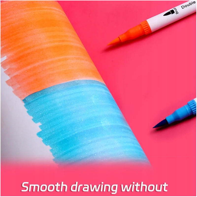 Duży Zestaw Dwustronnych Flamastrów-Cienkopisów – 80 Sztuk