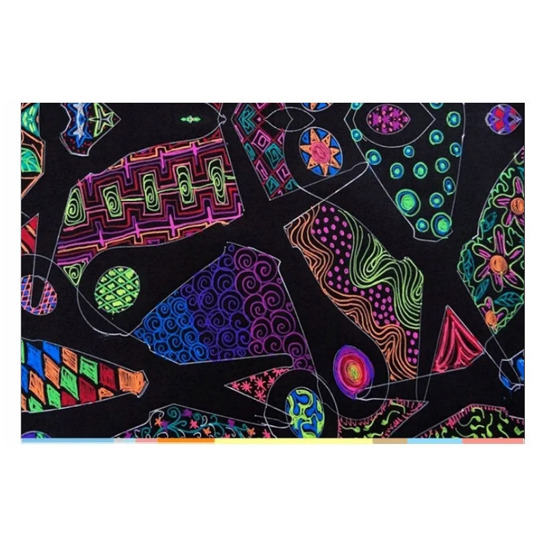 Duży Zestaw Kolorowych Długopisów Żelowych – 48 Sztuk Neon