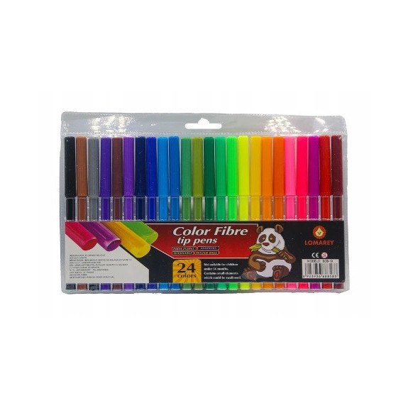 Pisaki kolorowe 24 kolory mazaki dla dzieci szkolne (C029)
