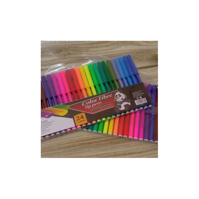 Pisaki kolorowe 24 kolory mazaki dla dzieci szkolne (C029)