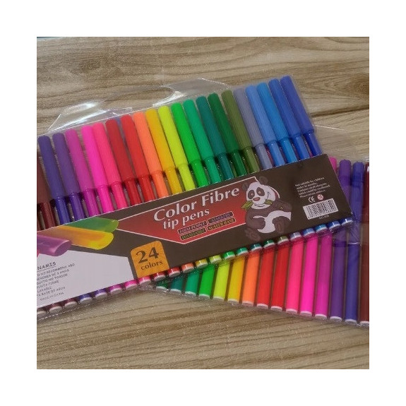 Pisaki kolorowe 24 kolory mazaki dla dzieci szkolne (C029)
