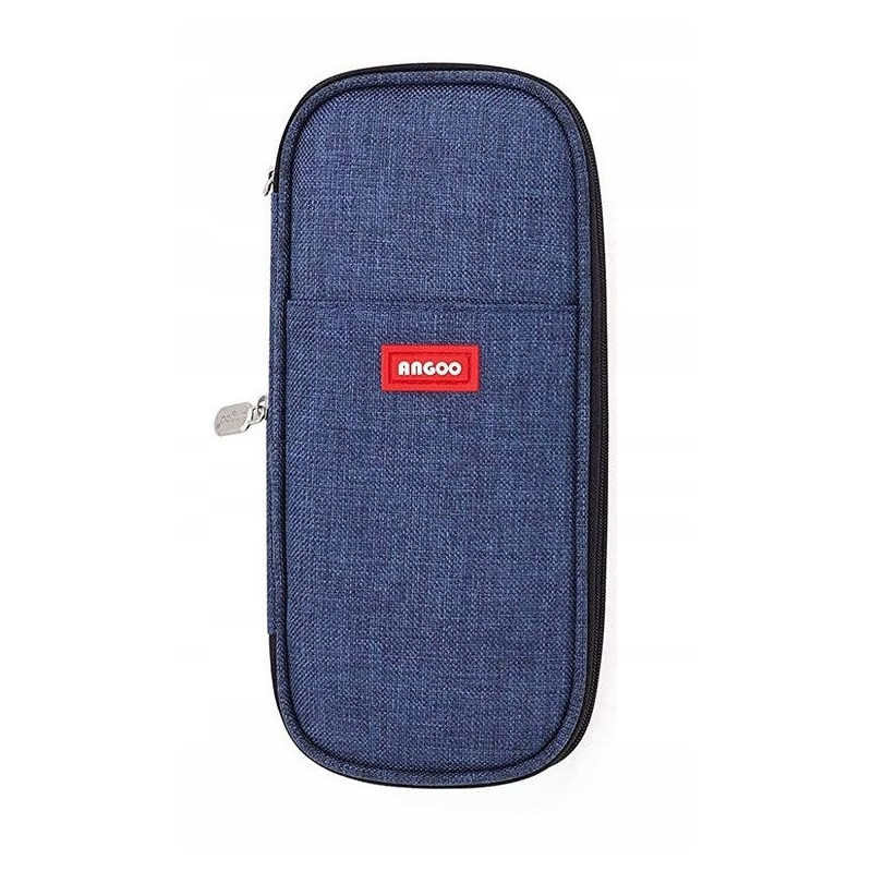 Granatowy Piórnik Organizer Szkolny Saszetka