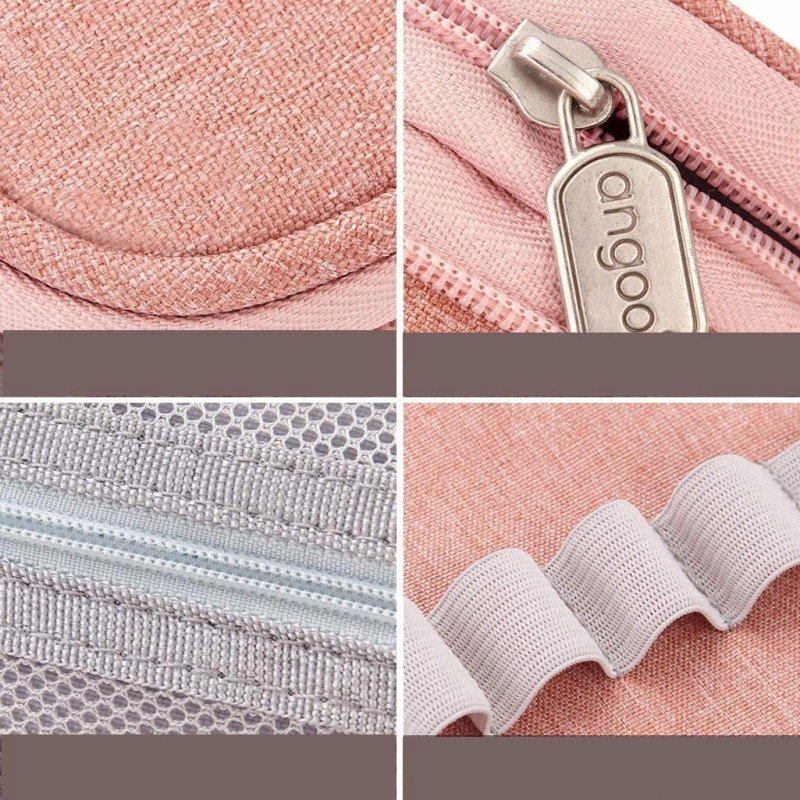 Różowy Piórnik Organizer Szkolny Saszetka