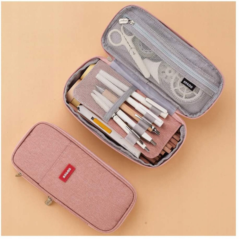 Różowy Piórnik Organizer Szkolny Saszetka