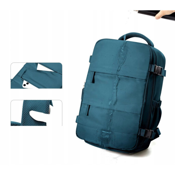 PAKKO Wielofunkcyjny plecak morski z portem USB wodoodporny bagaż podręczny 40x20x25 z kieszenią na buty i laptopa (USB T500)