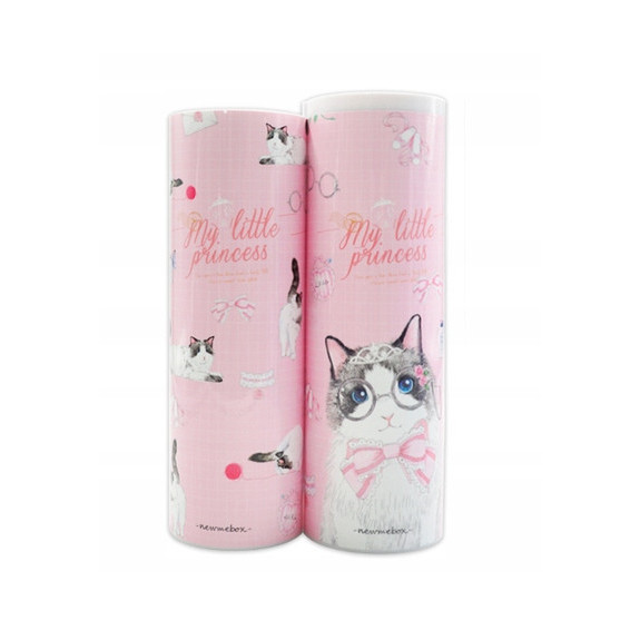 Różowy Piórnik Wielofunkcyjny Tuba z Kotkiem