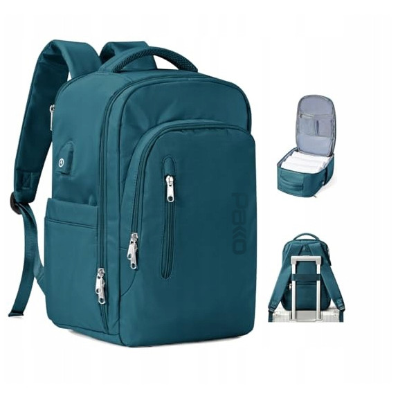 Plecak PAKKO Bagaż Podręczny do Samolotu Wizzair Rayanair 40x20x25 USB T130