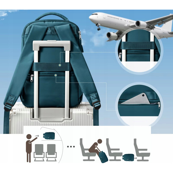 Plecak PAKKO Bagaż Podręczny do Samolotu Wizzair Rayanair 40x20x25 USB T130