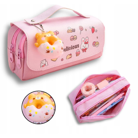 PIÓRNIK szkolny wielofunkcyjny saszetka kotek SZKOŁA (C036)