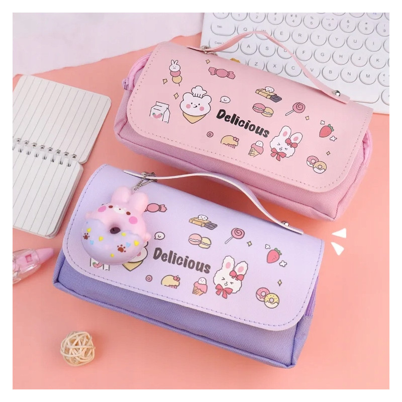 PIÓRNIK szkolny wielofunkcyjny saszetka kotek SZKOŁA (C036)