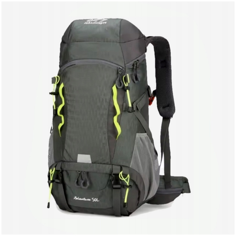 Plecak turystyczny 50L Climber 2 SZARY w góry trekkingowy usztywniane plecy
