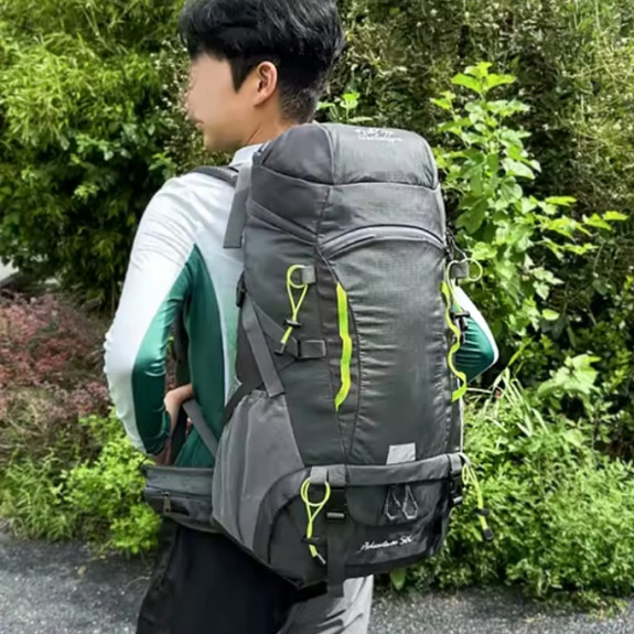 Plecak turystyczny 50L Climber 2 SZARY w góry trekkingowy usztywniane plecy