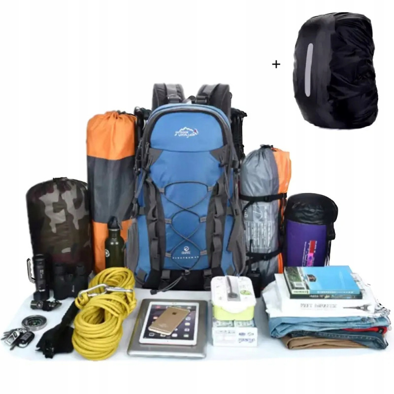 Plecak turystyczny 25L Traper 1 ZIELONY z pokrowcem przeciwdeszczowym 45l M